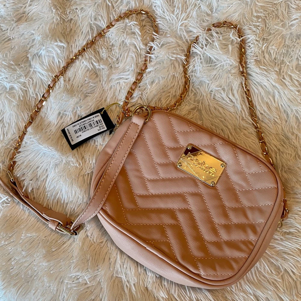BEBE Blush/Gold Crossbody NWT